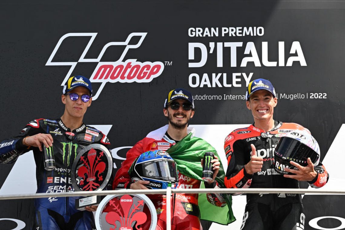 Bagnaia zmagal v Mugellu, Quartararo še vedno prvi v skupnem seštevku