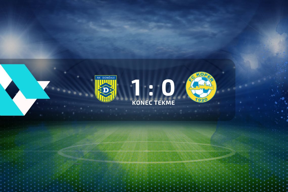 Nogometaši Domžal so v zaostali tekmi 25. kroga Prve lige Telemach premagali Koper z 1:0