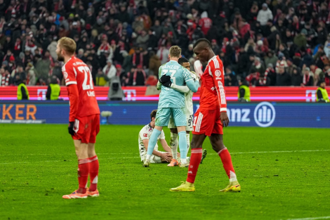 Bayern proti zadnjeuvrščenemu Mainzu izvlekel točko  