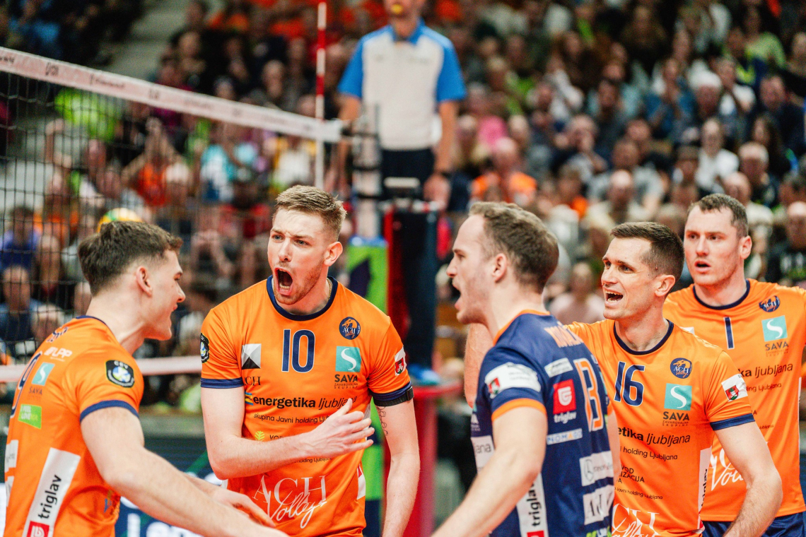Odbojkarji ACH Volleyja po hudem boju izgubili proti Trentinu 