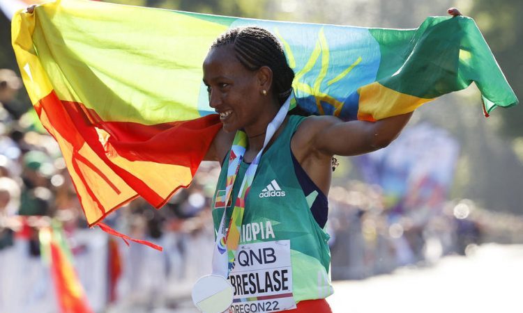 Etiopijka Gebreslase zlata v maratonu, danes na SP brez Slovencev