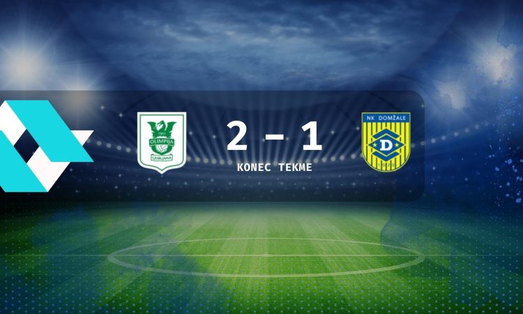 Nogometaši Olimpije so premagali Domžale z 2:1 