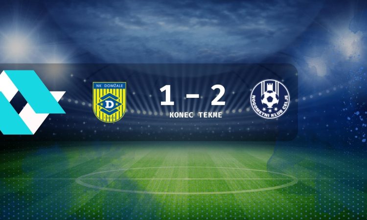 Nogometaši Domžal so izgubili proti Celju z 1:2 (0:1)