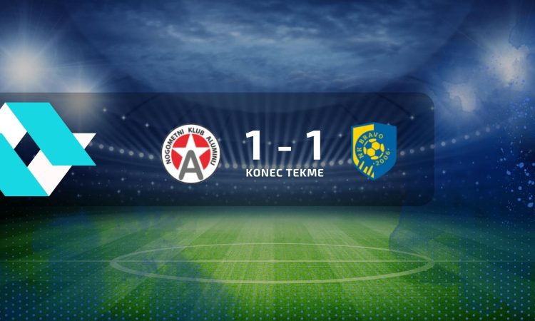 Nogometaši Aluminija in Brava so se razšli z neodločenim izidom 1:1 