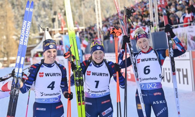 Justine Braisaz-Bouchet zadržala prvo mesto, Lampič zdrsnila nazaj
