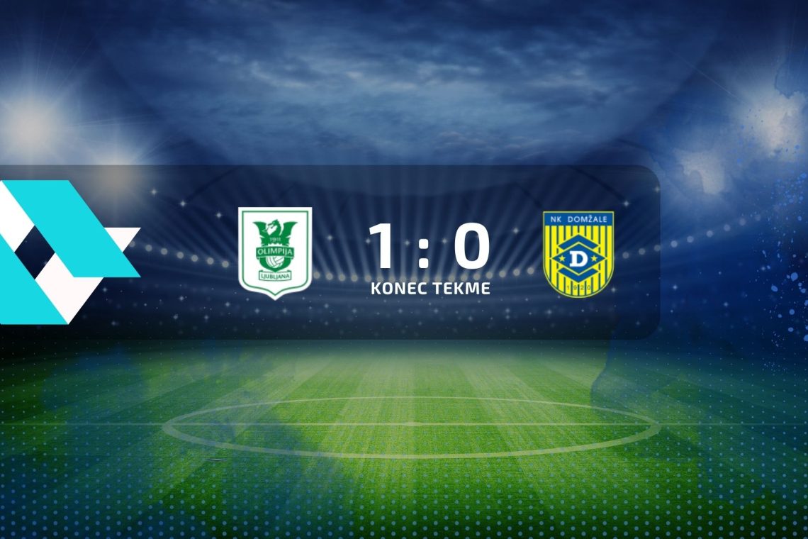 Nogometaši Olimpije so premagali Domžale z 1:0 