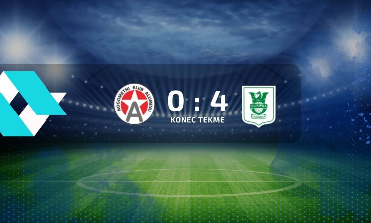 Nogometaši Aluminija so izgubili proti Olimpiji z 0:4