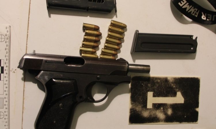 V Kerinovem Grmu policija zasegla pištolo in naboje