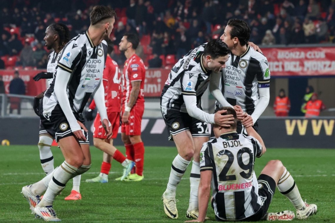 Udinese z golom Jake Bijola zmagal v Monzi