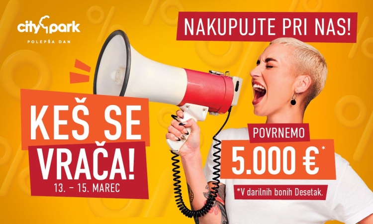 Keš se vrača – ALEJA in Citypark bosta podelila kar 10.000 € DESETAKOV